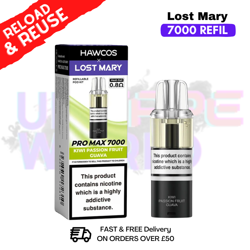 Kiwi Passion Fruit Guava Lost Mary 7K 7000 Puff Replacement Pods