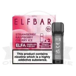Strawberry Raspberry Cherry Ice Elfa Pre-filled Pods By Elf Bar