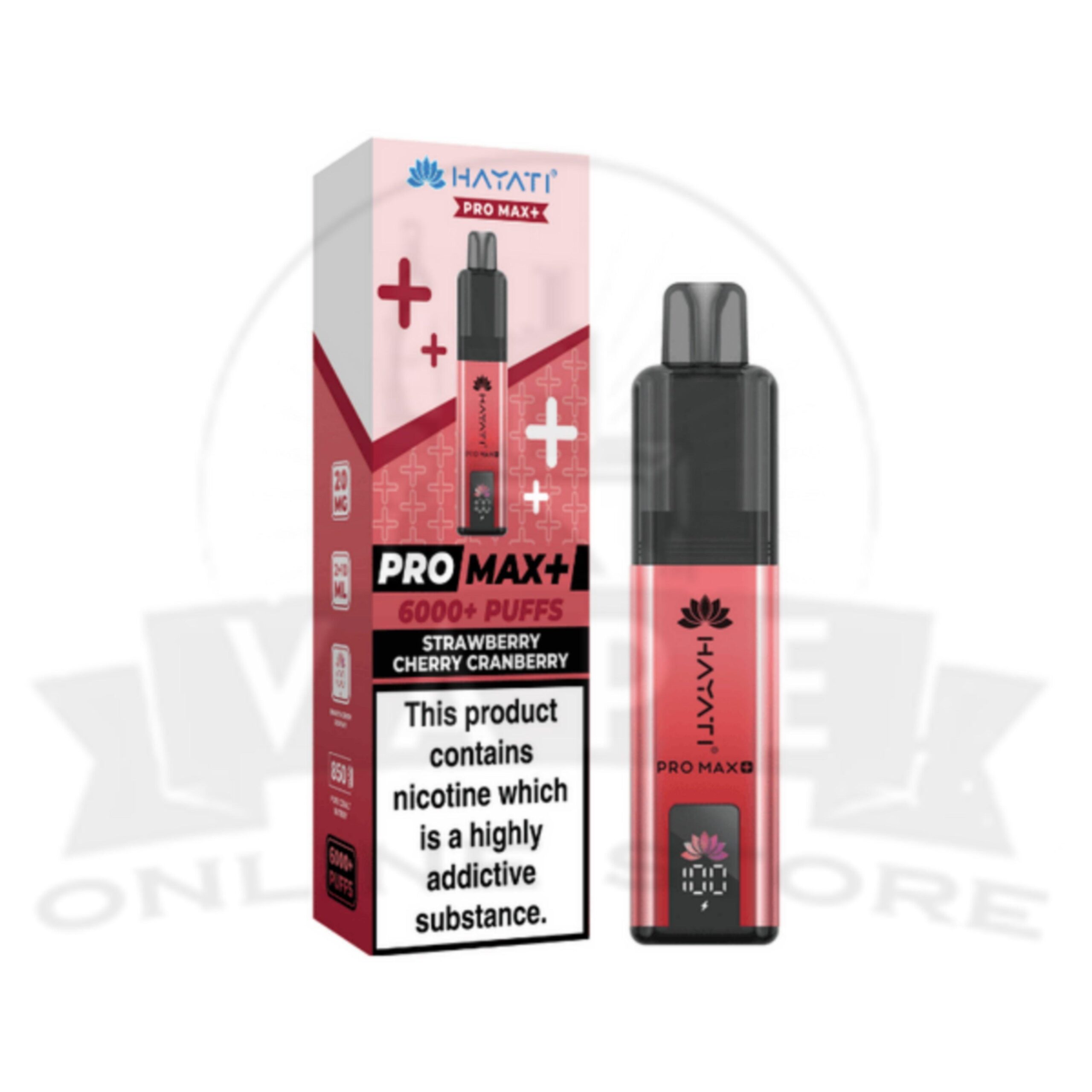 Strawberry Cherry Cranberry Hayati Pro Max Plus 6000 Puffs Pod Kit