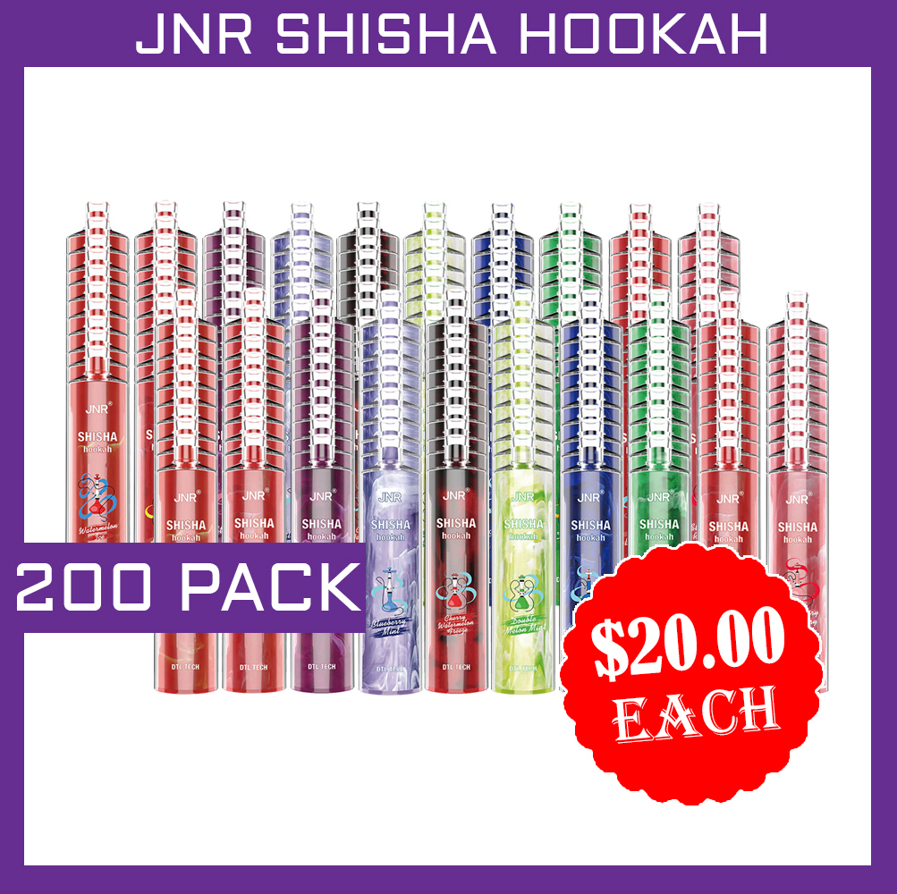 JNR SHISHA HOOKAH – 12000 PUFFS – 200 PACK