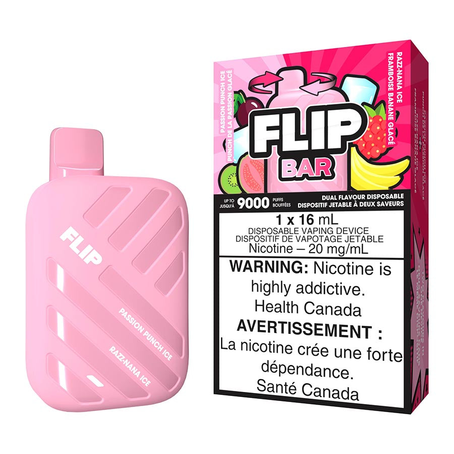 Flip Bar Disposable Vape Device - Passion Punch Ice And Razz Nana Ice