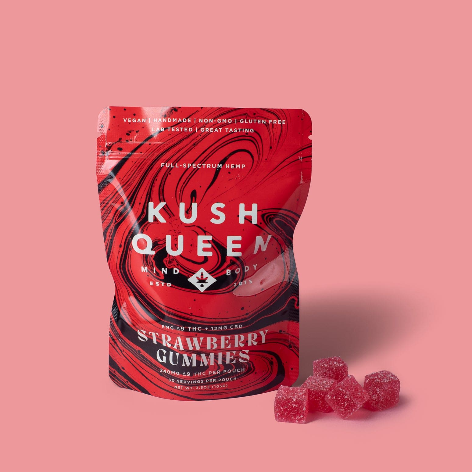 Strawberry Delta 9 THC + CBD Gummies - Image 2