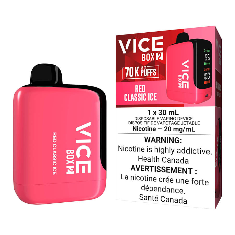 Vice Box 2 Disposable Vape Device - Red Classic Ice