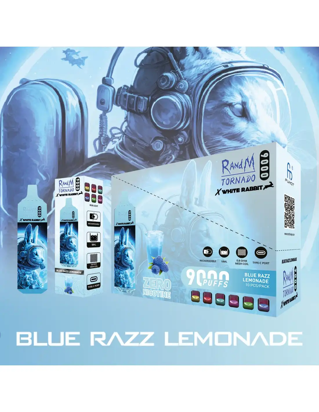 Strawberry Kiwi – RandM TORNADO & White Rabbit – 9000 puffs - Image 2